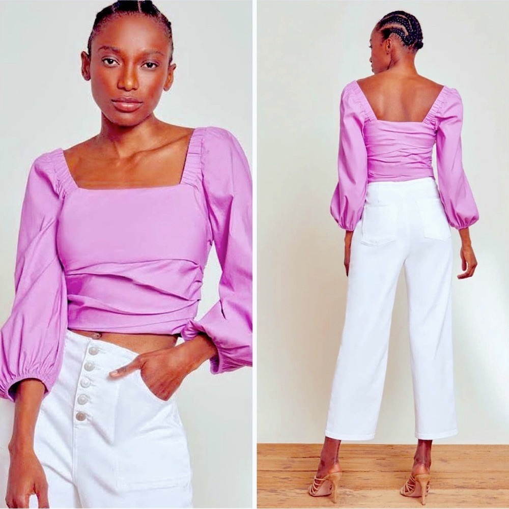 NWT Veronica Beard Kayla Top in Vivid Orchid